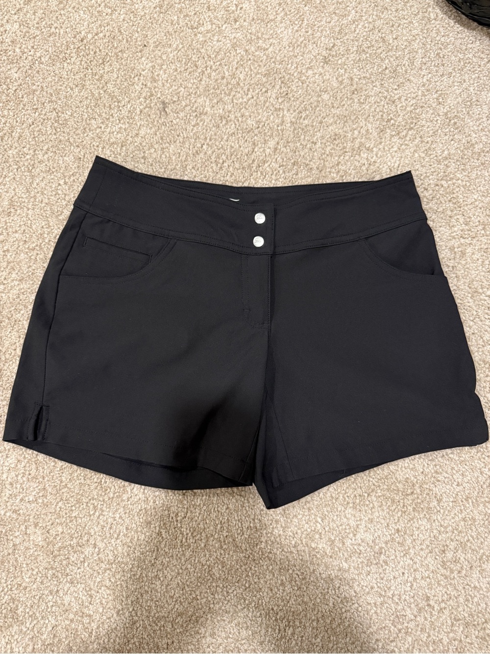Slazenger Black Women's Golf Shorts with Double-Button Waist